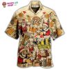 Beer Drinking Beer With Santa Claus Hawaiian Shirt – Trendy KLA