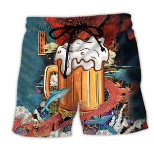 Beer Favorite Cool Style Trendy KLA Hawaiian Beach Shorts