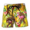 Beer Funny Bigfoot Stole My Beer Lover Beer Tropical Style Trendy KLA Hawaiian Beach Shorts