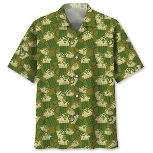 Beer Green Irish St.Patrick Day Trendy Hawaiian Shirt