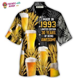 Beer Happy Drinking Beer Made In 1993 Hawaiian Shirt – Trendy KLA