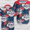 Beer Hawaii Shirt Busch Light Apple Logo Hibiscus Flower Pattern Blue Red Hawaiian KLA Shirt