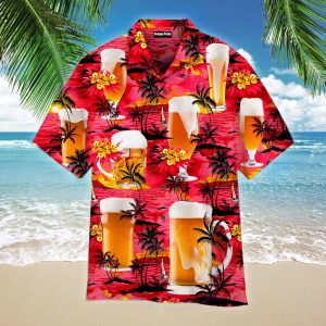 Beer Hawaii Tropical Trendy Hawaiian Shirt