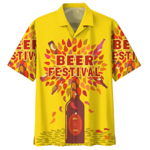 Beer Hawaiian Shirt Beer Festival Yellow KLA Shirt Beer Hawaii Shirt