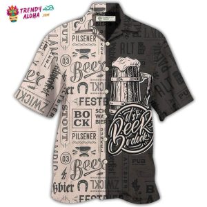 Beer It’S Beer O’Clock Classic Style Hawaiian Shirt – Trendy KLA