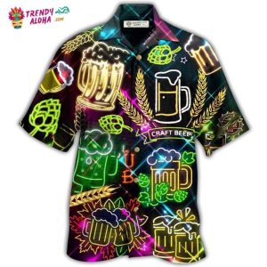 Beer It’S Beer O’Clock Neon Style Hawaiian Shirt – Trendy KLA