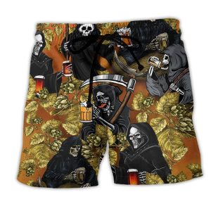 Beer Relax I Am Just Here For The Beer Trendy KLA Hawaiian Beach Shorts