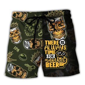 Beer There Is Always Time For Another Beer Trendy KLA Hawaiian Beach Shorts