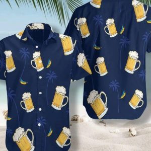 Beer Trendy Hawaiian Shirt, Beach Party Matching Shirt For Men/Women, Hawaiian Set Gift, Gifts For Bachelor Party, Tropical KLA Shirt.