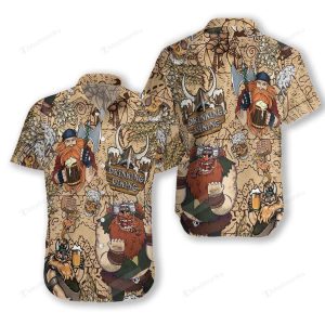 Beer Trendy Hawaiian Shirt Beer Drinking Viking KLA Shirt Beer Hawaii Shirt