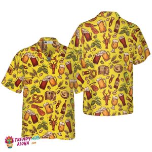 Beer Yellow Hawaiian Shirt Hawaiian Shirt
