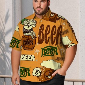 Big & Tall Casual Beer Festival Hawaiian Shirt