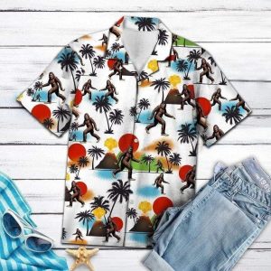 Bigfoot KLA Shirt Bigfoot Sunny Volcano Trendy Hawaiian Shirt Unisex Adult Full Print