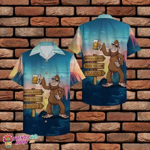 Bigfoot Camper Beer Tester Personalized Outdoor Hawaiian Shirt