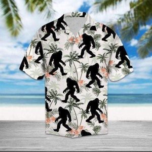 Bigfoot Coconut Tree Tropical KLA Trendy Hawaiian Shirts