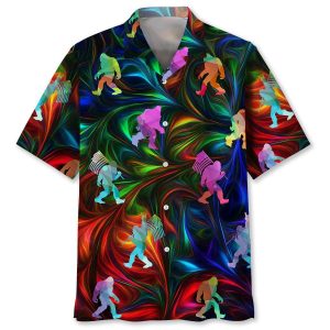 Bigfoot Color Trendy Hawaiian Shirt