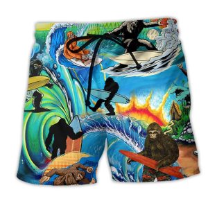 Bigfoot Cool Surfing Style Trendy KLA Hawaiian Beach Shorts