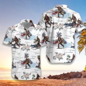 Bigfoot Floral KLA Trendy Hawaiian Shirts For Men & For Women