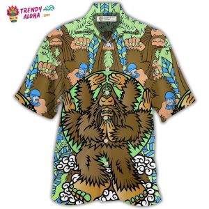 Bigfoot Funny Art Style Hawaiian Shirt – Trendy KLA