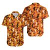 Bigfoot Hawaiian Shirt Bigfoot Peace Sign Orange Camo Hawaii KLA Shirt