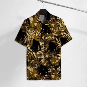 Bigfoot Hawaiian Shirt Bigfoot Tropical Jungle Brown Pattern Hawaii KLA Shirt