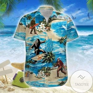 Bigfoot Surfing Sun Inspired Hawaiian Shirt Unique Design