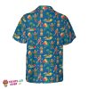 Bigfoot Tourist Bigfoot Hawaiian Shirt, Royal Blue Tropical KLA Tribal Bigfoot Shirt For Men