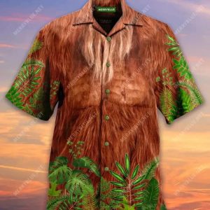 Bigfoot Trendy Hawaiian Shirt Bigfoot Fur In The Forest Costume Hawaii KLA Shirt