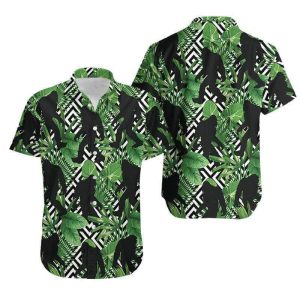 Bigfoot Tropical Hawaii Shirt Green Bigfoot Jungle Trendy Hawaiian Shirt