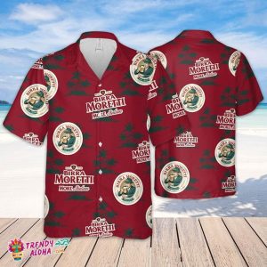 Birra Moretti Hawaiian Coconut Island Pattern Hawaiian Beer Lover Shirt, Classic Flowers Beer KLA Shirt