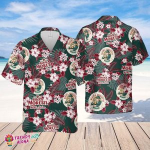 Birra Moretti Hawaiian Flowers Pattern Shirt, Hawaii Beer Loves Shirt, Summer Hawaii Shirt Beer, Flowers Shirt