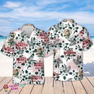 Birra Moretti Hawaiian Flowers Pattern Shirt, Hawaiian Beer Lover Shirt, Classic Flowers Beer KLA Shirt