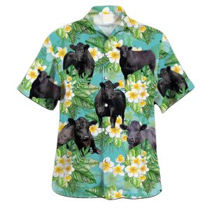Black Angus Cow Trendy Hawaiian Shirt, Cow Lovers, Funny Animal Trendy Hawaiian Shirts, Shirt For Men, Gift For Him