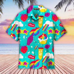 Blue Lgbtq Funny Trendy Hawaiian Shirt, Lgbt Shirt, Lesbian Shirt, Gay Shirt