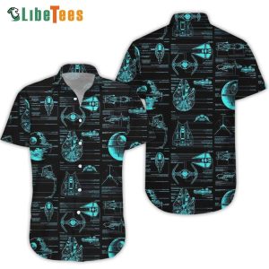 Blueprint Drawings Of Spaceships Star Wars Trendy Hawaiian Shirt Perfect Gifts For Your Loved Ones