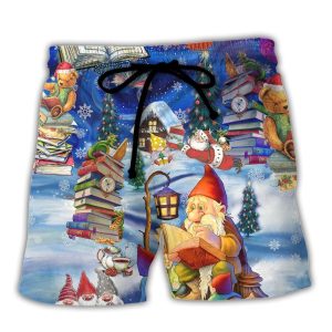 Book Make Me Happy Merry Christmas Trendy KLA Hawaiian Beach Shorts