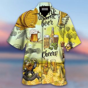 Born To Drink Beer Trendy Hawaiian Shirt