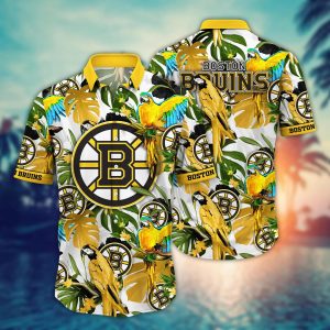 Boston Bruins NHL Hawaiian Shirt Straw Hatstime KLA Shirt