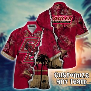 Boston College Eagles NCAA Hawaiian Shirt Custom Sunning KLA Shirt