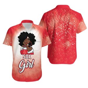 Boston Red Sox Girl African Girl MLB Team Allover Design Gift For Boston Red Sox Fans Hawaiian Shirt – MLB