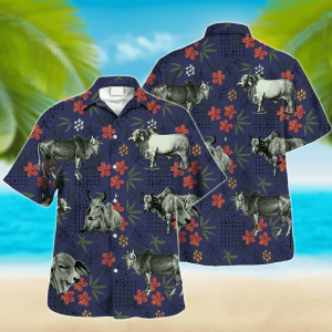 Brahman Cow Trendy Hawaiian Shirt, Animal Trendy Hawaiian Shirts, Farmer Shirt For Men And Women