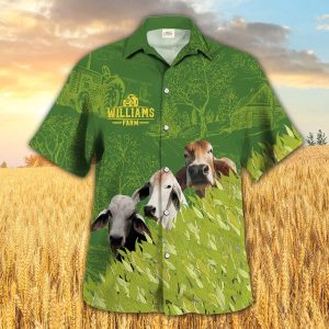 Brahman Farm Corn Pattern Trendy Hawaiian Shirt, Cow Trendy Hawaiian Shirt, Summer Trendy Hawaiian Shirt For Men And Women