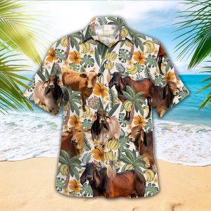 Brahman Trendy Hawaiian Shirt, Animal Trendy Hawaiian Shirts, Cow Lover Shirt, Farmer Shirt For Men And Women