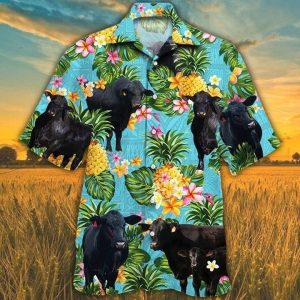 Brangus Cattle Lovers Pineapple, Cow Trendy Hawaiian Shirt For Summer Gifts