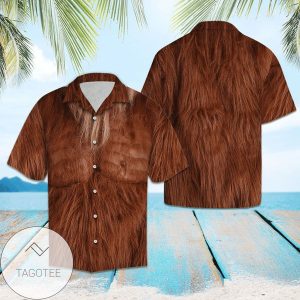 Brown Bigfoot Inspired Hawaiian Shirt Exclusive Design