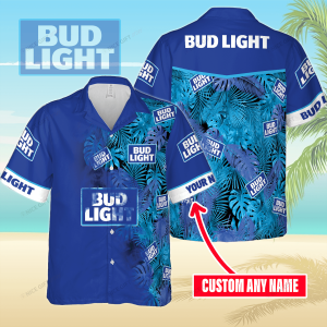 Bud Light Custom Name Hawaiian Tropical Apparel