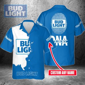Bud Light Custom Name Its In My Dna Hawaiian Shirt