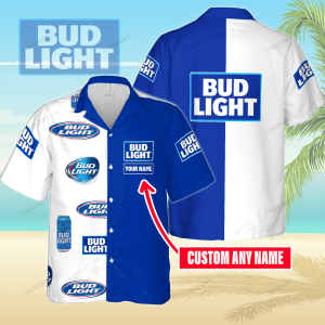 Bud Light Personalized Name Printed Hawaiian Shirt