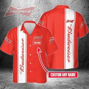 Budweiser Hawaiian Shirt With Your Name Customized