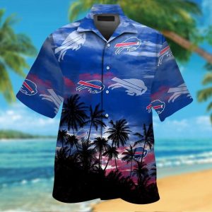 Buffalo Bills Classic Short Sleeve Button Up Tropical Hawaiian Shirt